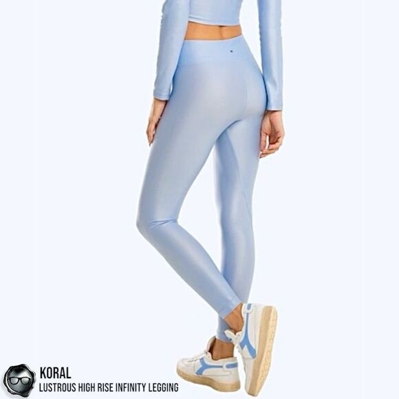 KORAL LUSTROUS HIGH RISE INFINITY LEGGING IN BEL AIR BLUE WOMEN’S SIZE MEDIUM - Picture 11 of 12
